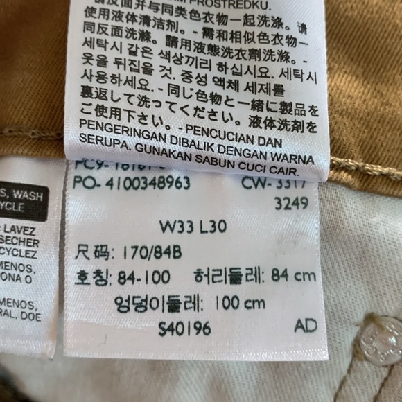 Levi’s 541™ Athletic Taper Fit Stretch Caraway Twill Jean style Pants size 33 - Picture 12 of 12